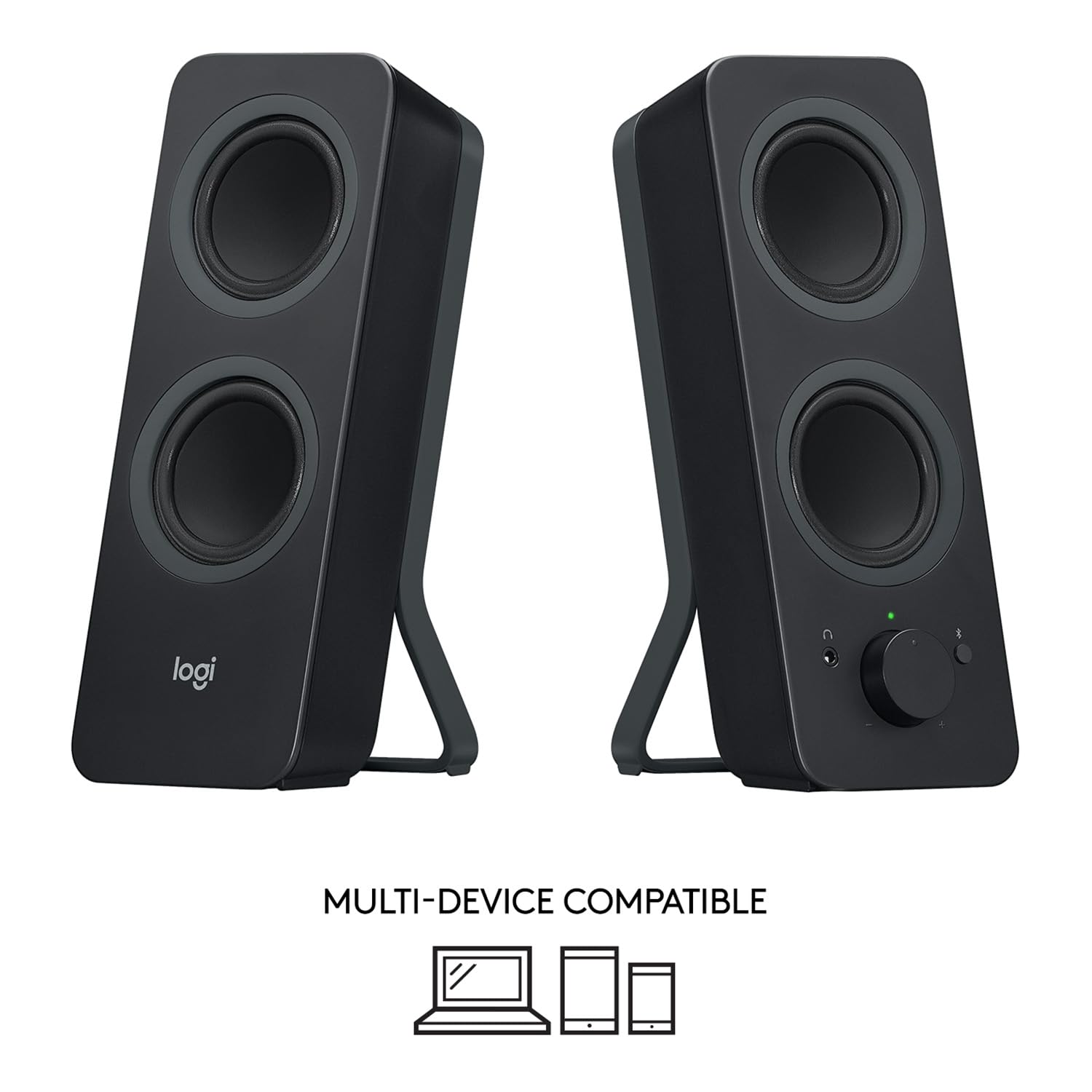 Logitech Z207 Bluetooth Computer Speakers for Rich Stereo Sound