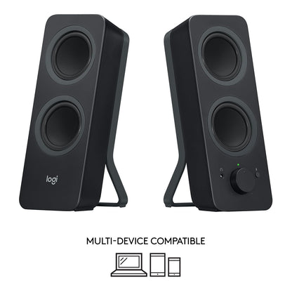 Logitech Z207 Bluetooth Computer Speakers for Rich Stereo Sound