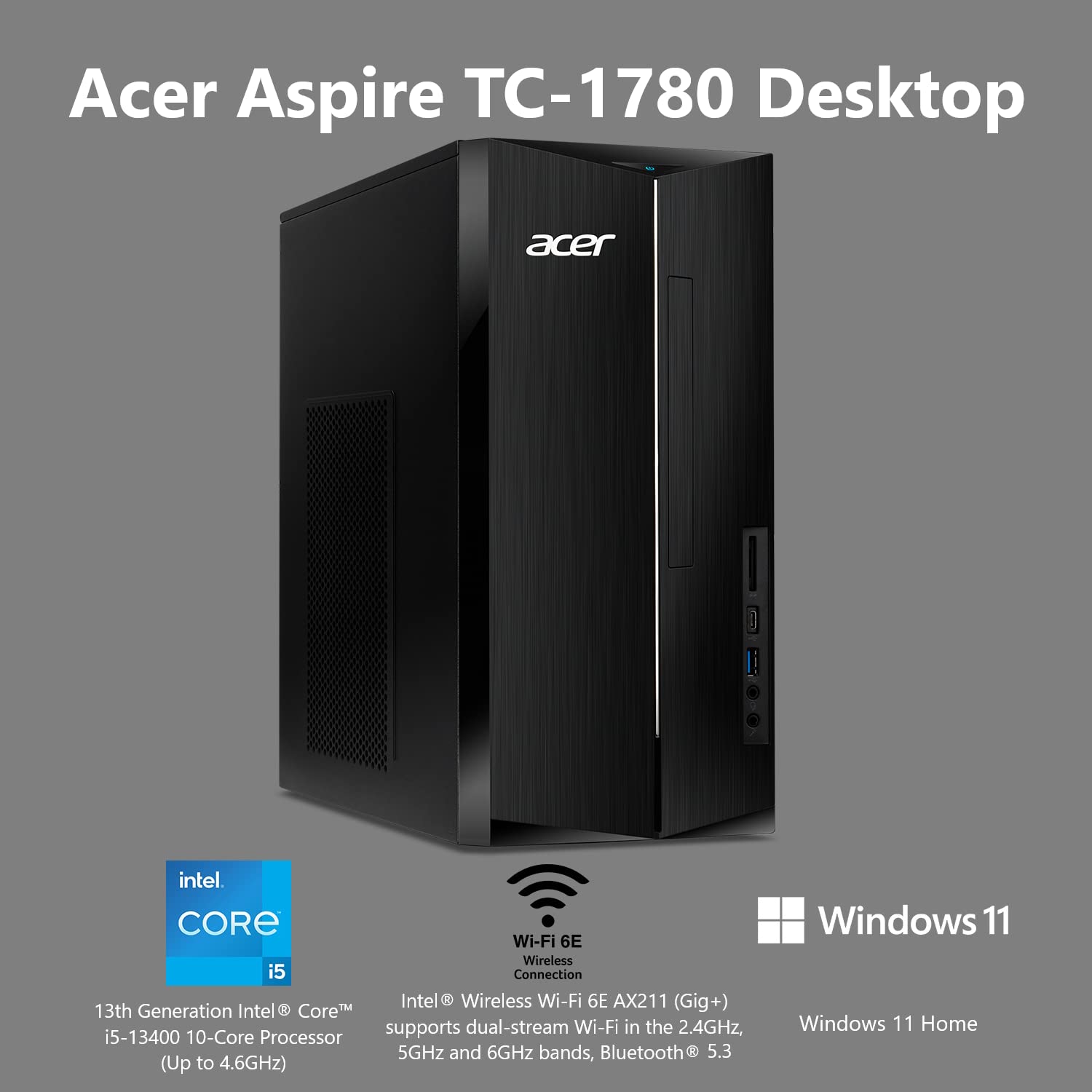 Acer Aspire TC Desktop with Fast Intel Core i5 Processor