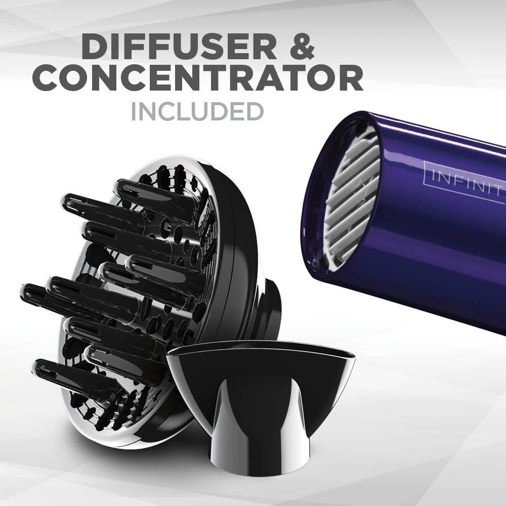 InfinitiPRO Hair Dryer With Diffuser For Faster Drying