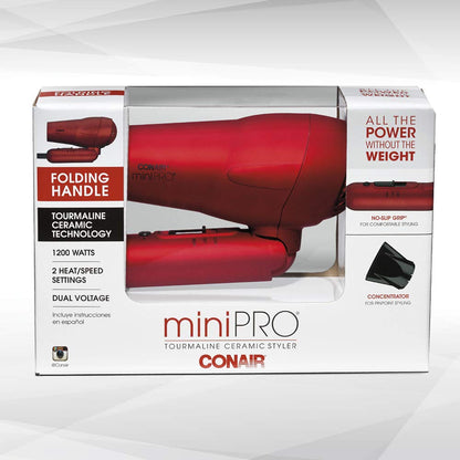 Conair MiniPRO Travel Hair Dryer with Folding Handle