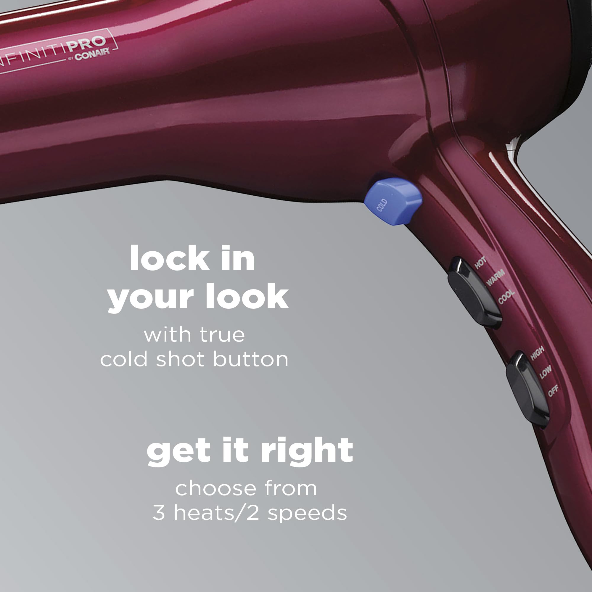 InfinitiPRO Hair Dryer With Diffuser For Faster Drying