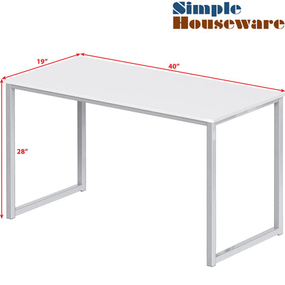 SHW 48 Inch Black Home Office Computer Desk