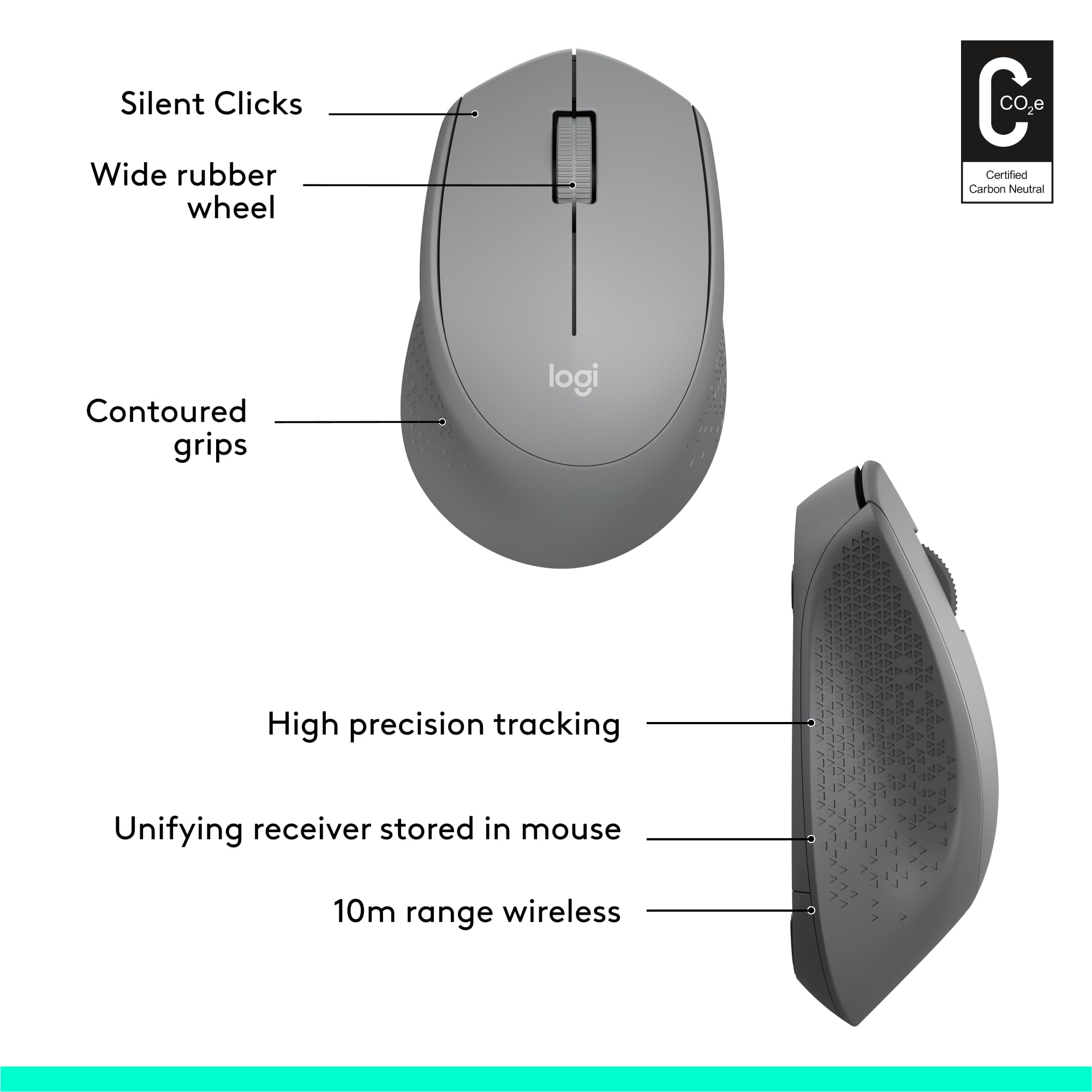 Logitech M330 Silent Wireless Mouse With Long Battery Life