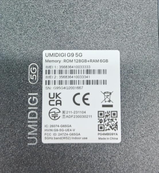 UMIDIGI G9 5G Android 14 Phone 12GB RAM 128GB ROM 50MP Camera 6.75 Inch 90Hz