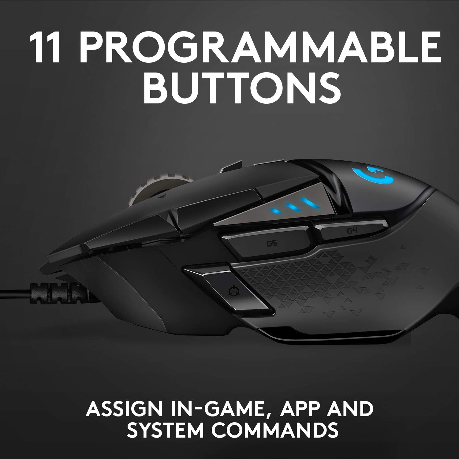 Logitech G502 HERO Wired Gaming Mouse with Adjustable Weights