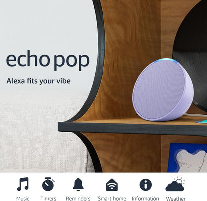 Echo Pop Compact Smart Speaker With Rich Voice Control