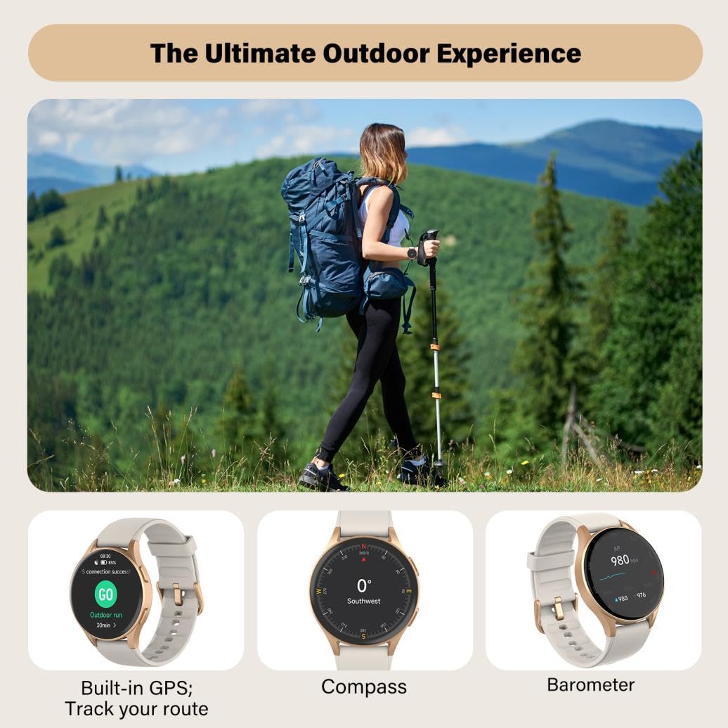 Smart Watch For Women With Alexa Health Tracking AMOLED