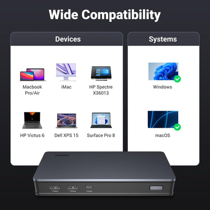 UGREEN Revodok Pro USB C Docking Station DisplayLink 4K60Hz