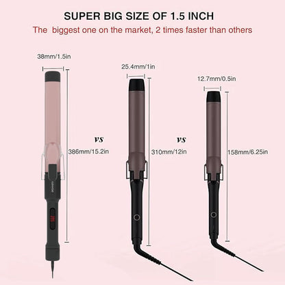 MegaWise Pro Ceramic Hair Curling Iron with Fast Heating