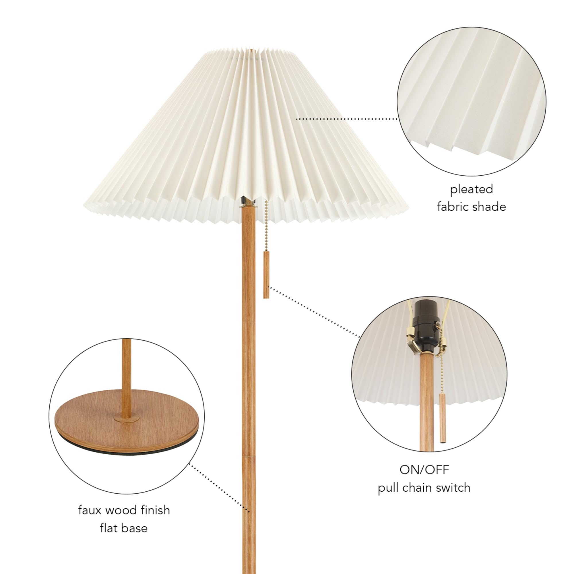 Modern 58 Inch Floor Lamp with Geometric Design