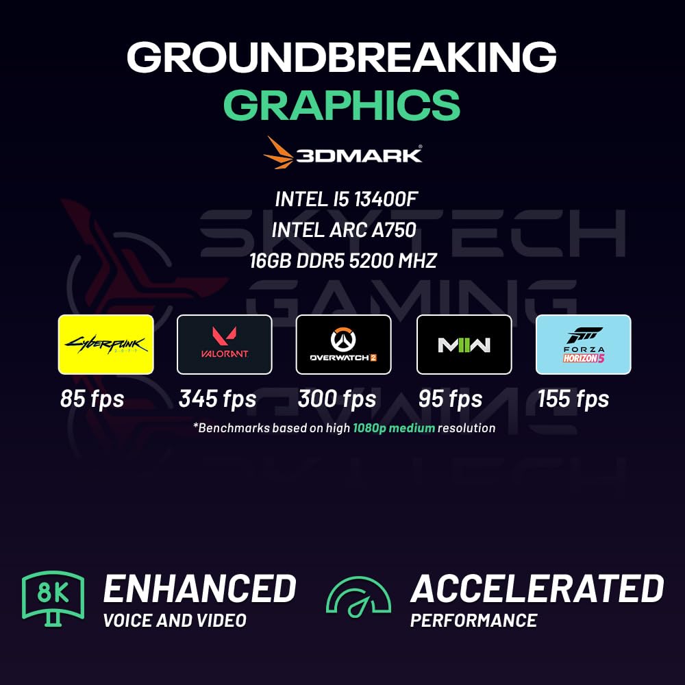 Skytech Nebula Gaming Desktop RTX 3050 Fast Performance