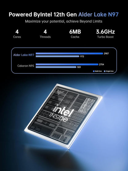 Kaigerr Laptop N97 Processor 3.6GHz 16GB RAM 512GB SSD