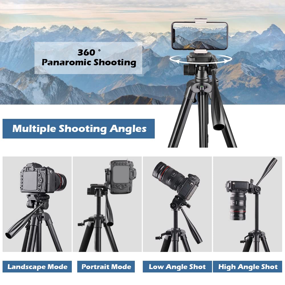 UBeesize 74 Inch Heavy Duty Tripod With Phone Holder