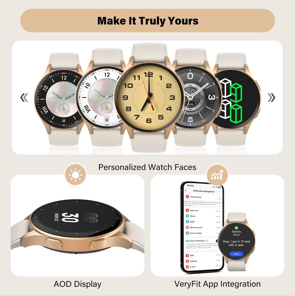 Smart Watch For Women With Alexa Health Tracking AMOLED