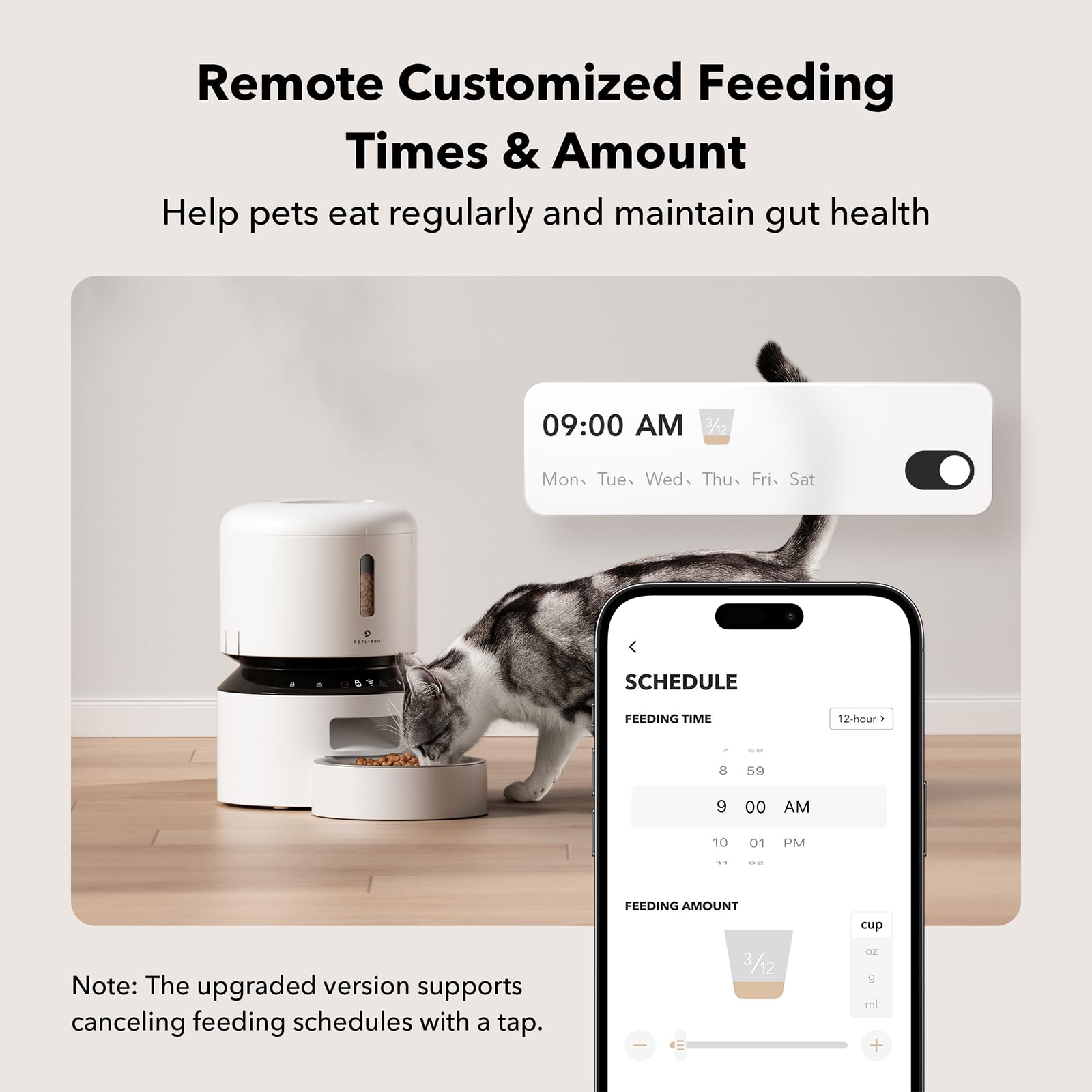 Automatic Cat Feeder with Freshness Preservation and Timed Meals