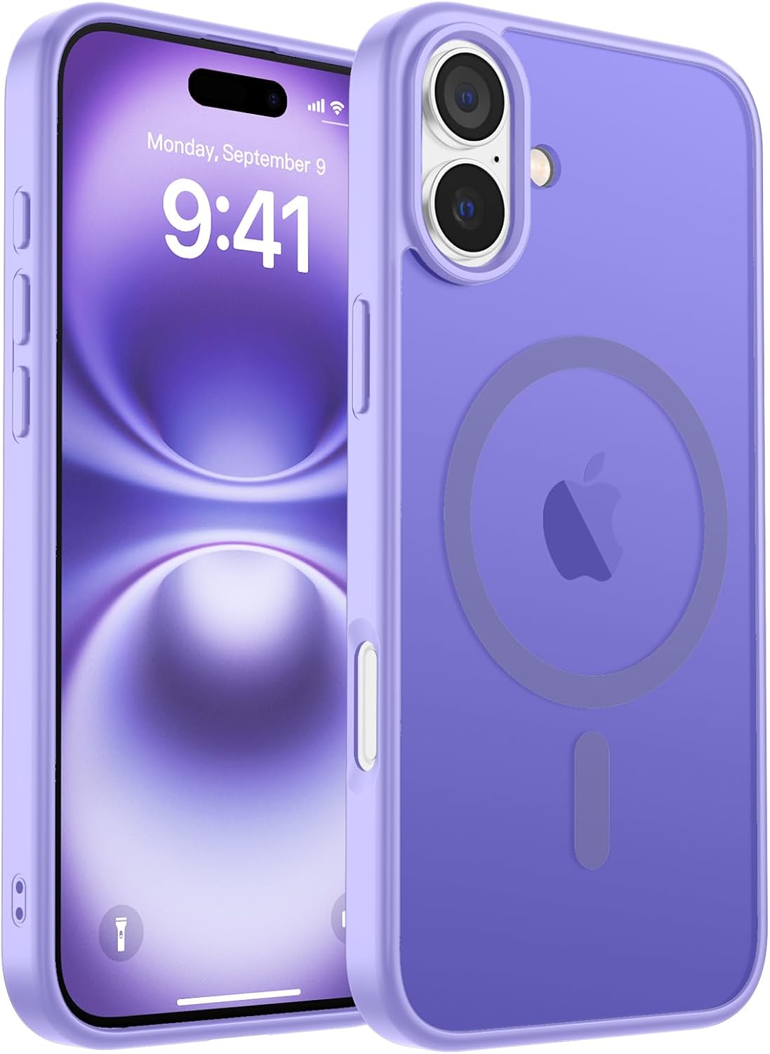 MagSafe Compatible iPhone 14 15 Case Matte Shockproof Anti Scratch Black