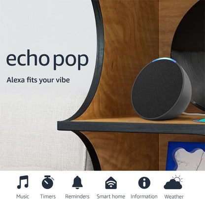 Echo Pop Compact Smart Speaker With Rich Voice Control
