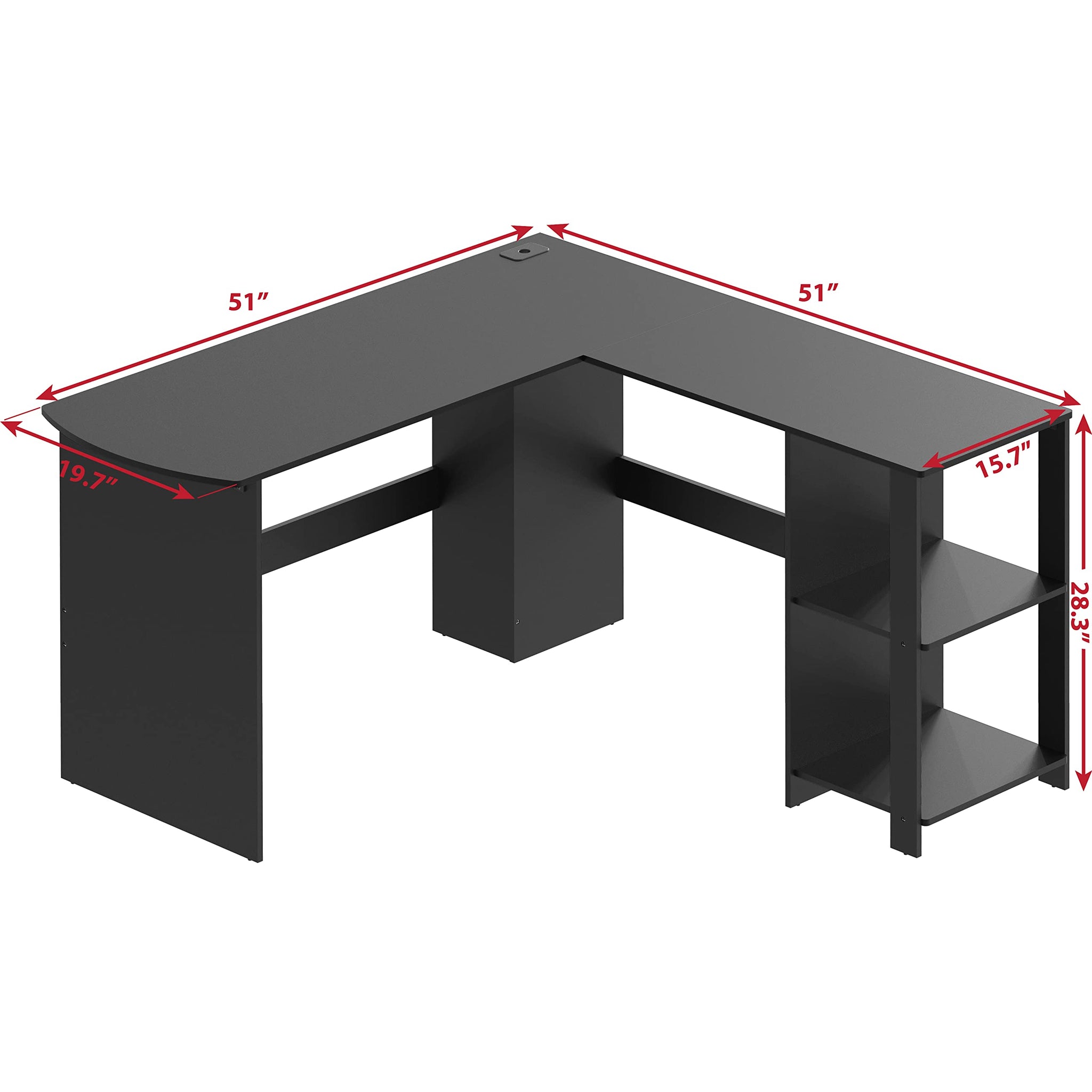L Shaped Home Office Desk with Storage Solutions