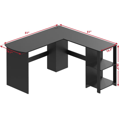 L Shaped Home Office Desk with Storage Solutions