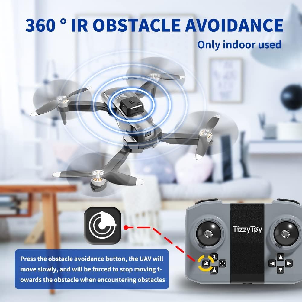 4K Foldable Drone with Camera and 40 Minutes Flight Time