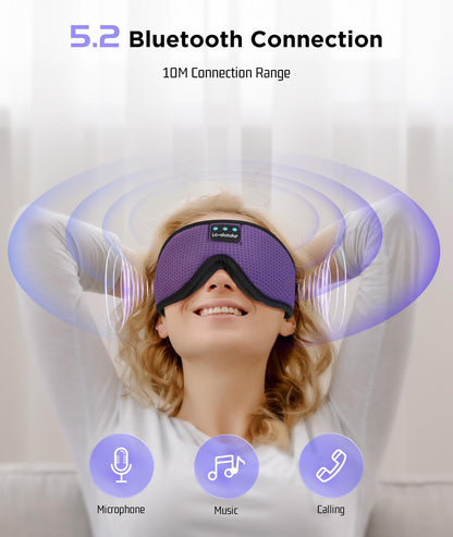 Sleep Headphones Bluetooth Eye Mask for Side Sleepers