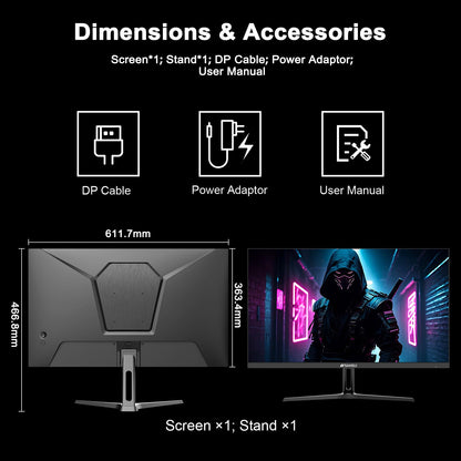 Sansui 27 Inch WQHD Gaming Monitor 180Hz 1ms DP HDMI HDR