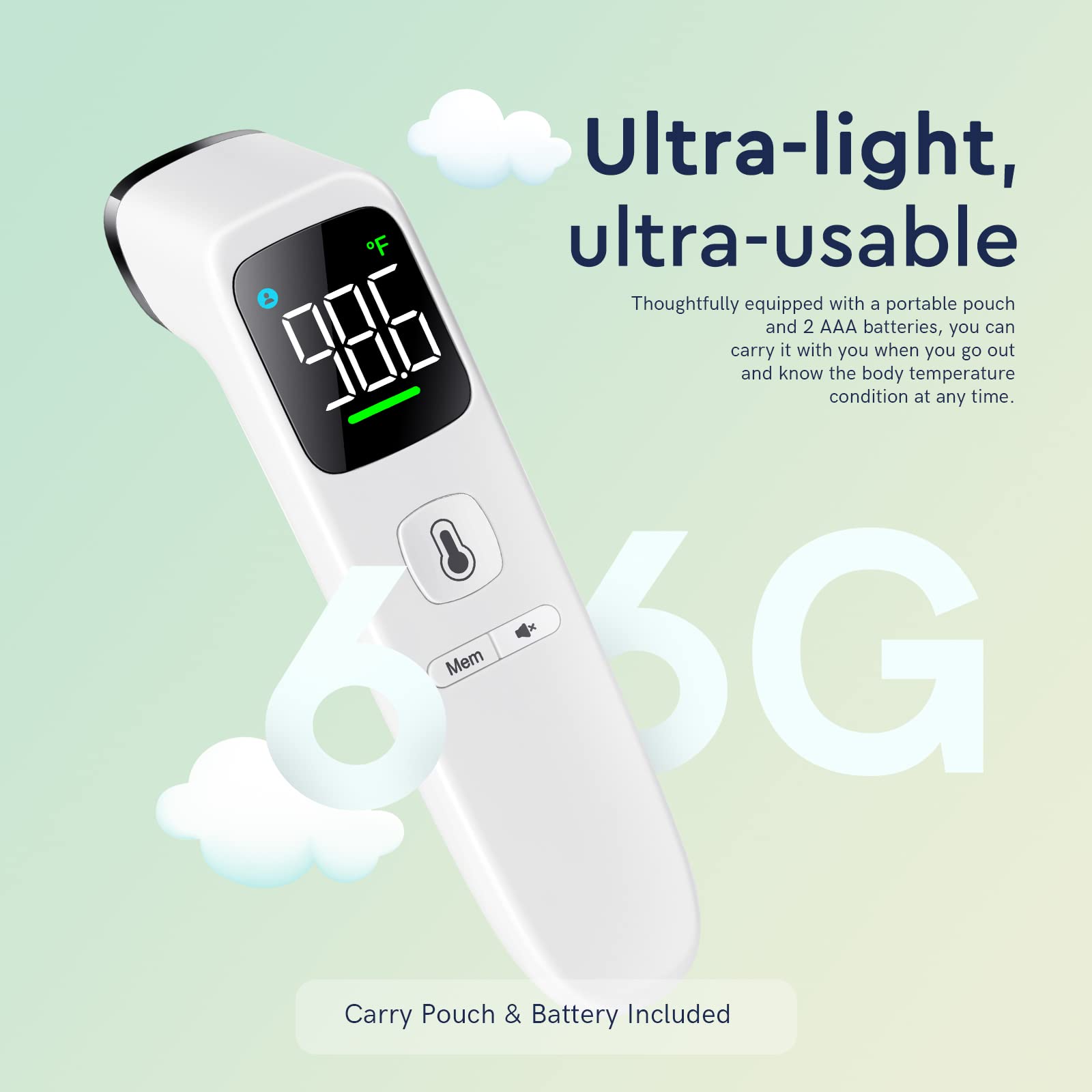 No Touch Digital Thermometer with Fever Alarm for Home Use