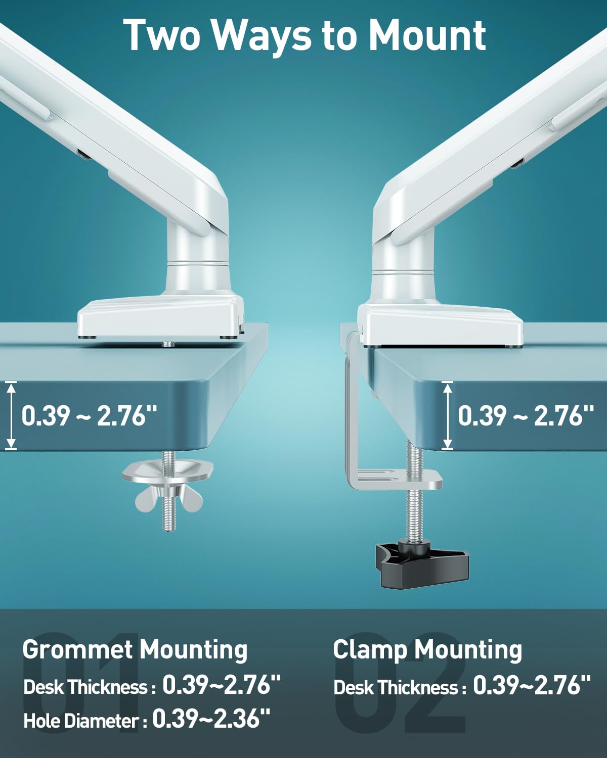 Freelift Pro Monitor Desk Mount 13-32 Inch Gas Spring Arm