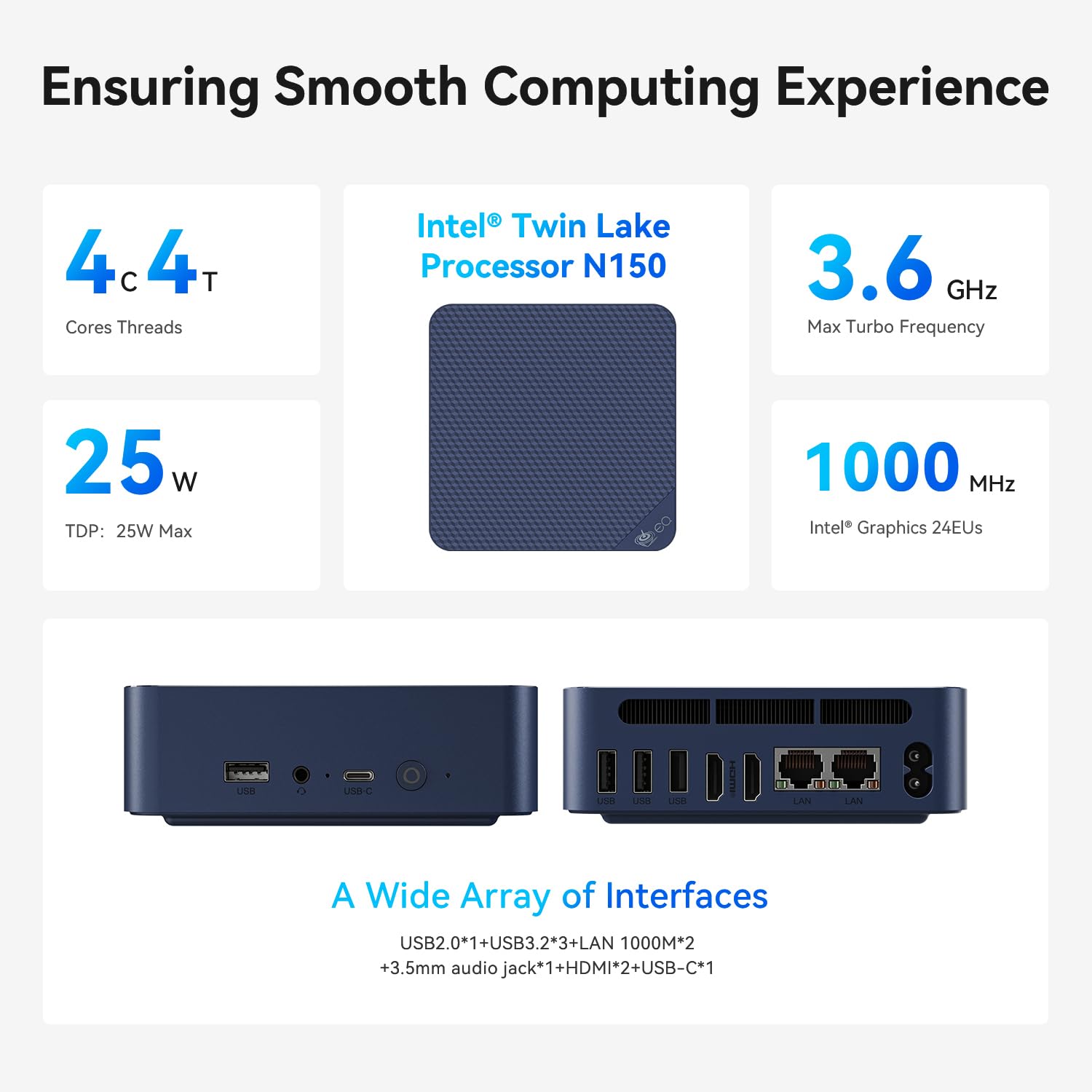 Beelink MINIS13 Mini PC with Fast N150 Processor
