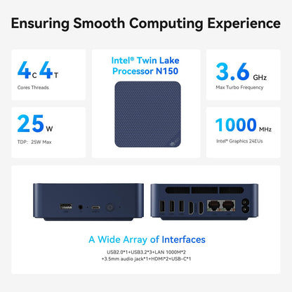 Beelink MINIS13 Mini PC with Fast N150 Processor