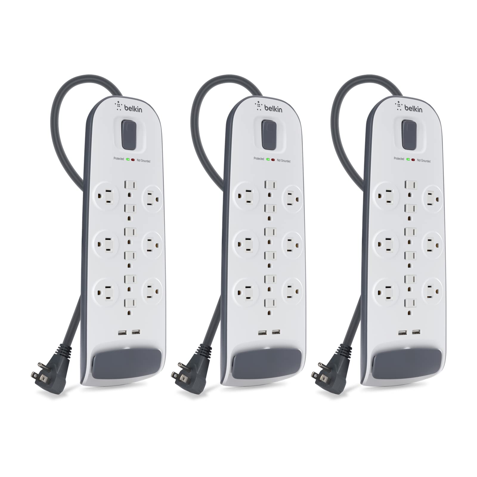 Belkin 12 Outlet Surge Protector Power Strip USB C Safe