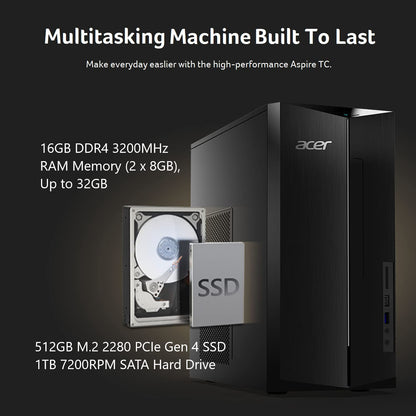 Acer Aspire TC Desktop with Fast Intel Core i5 Processor