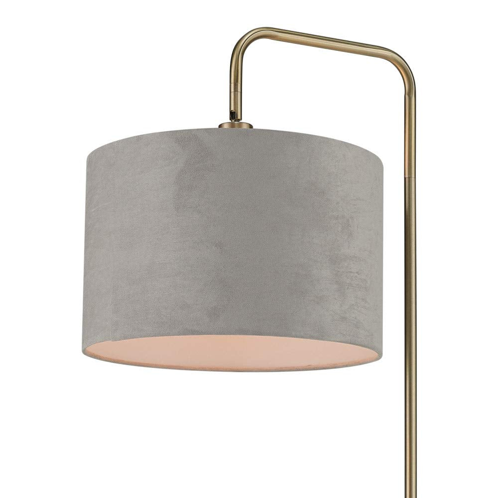 Brass Floor Lamp with White Shade for Modern Decor