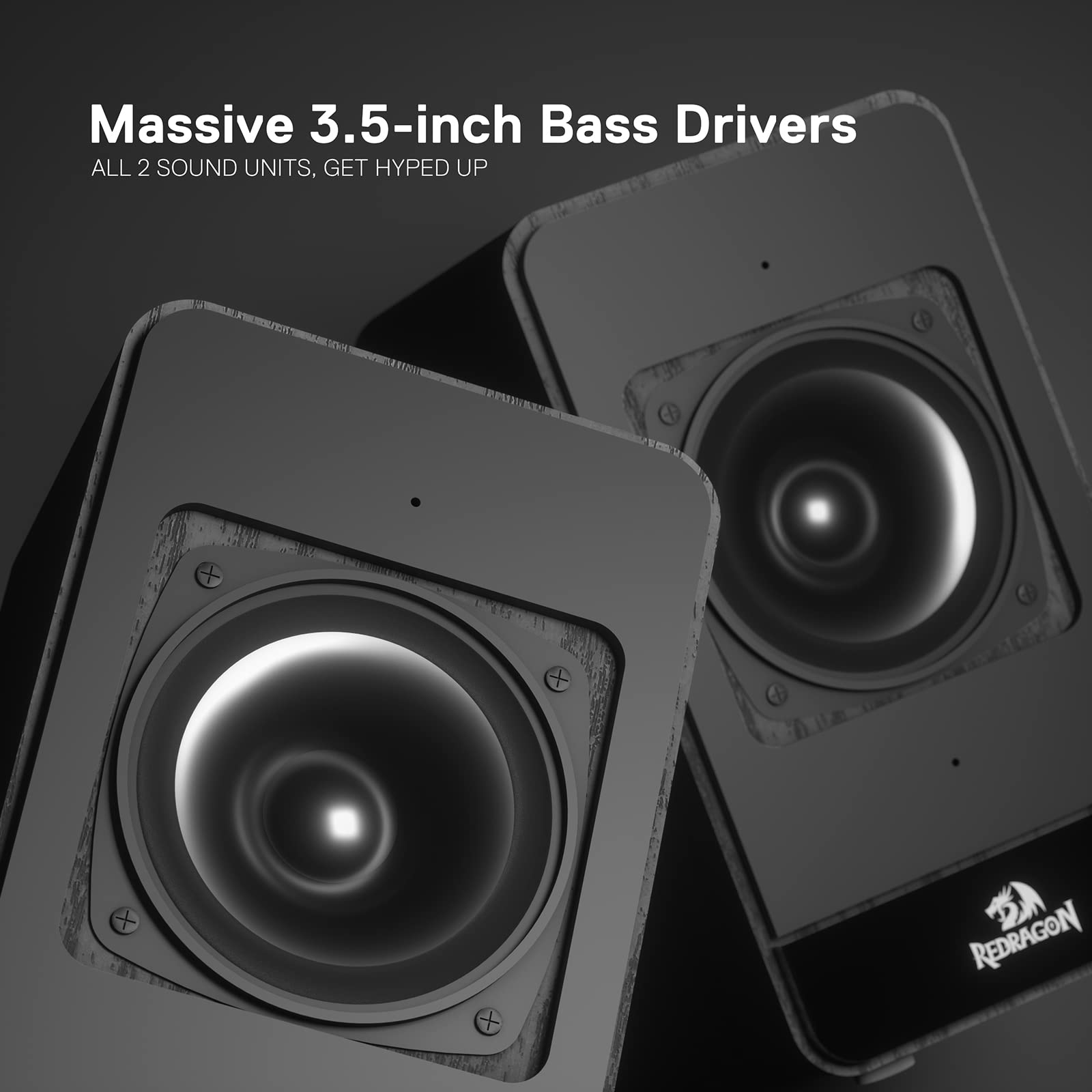 Redragon GS813 Wireless Bluetooth Desktop Speakers with Enhanced Bass