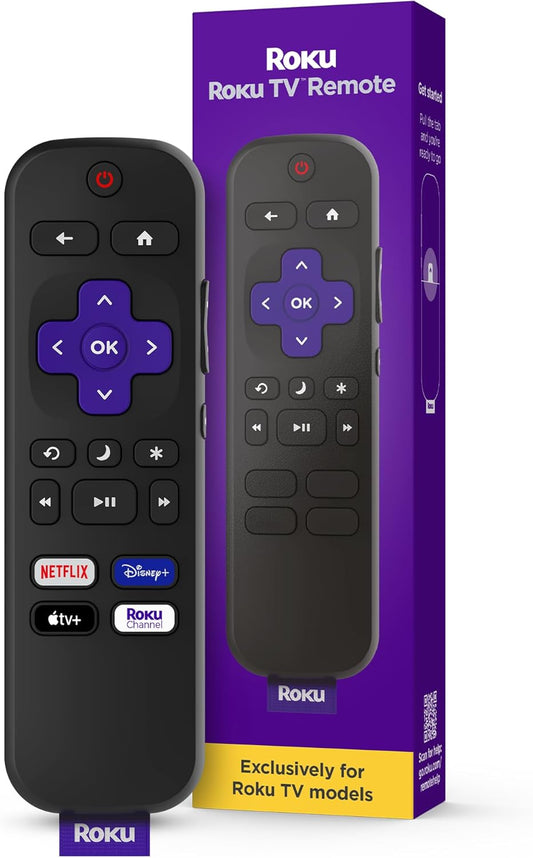Roku TV Remote Control Easy Setup Replacement Remote
