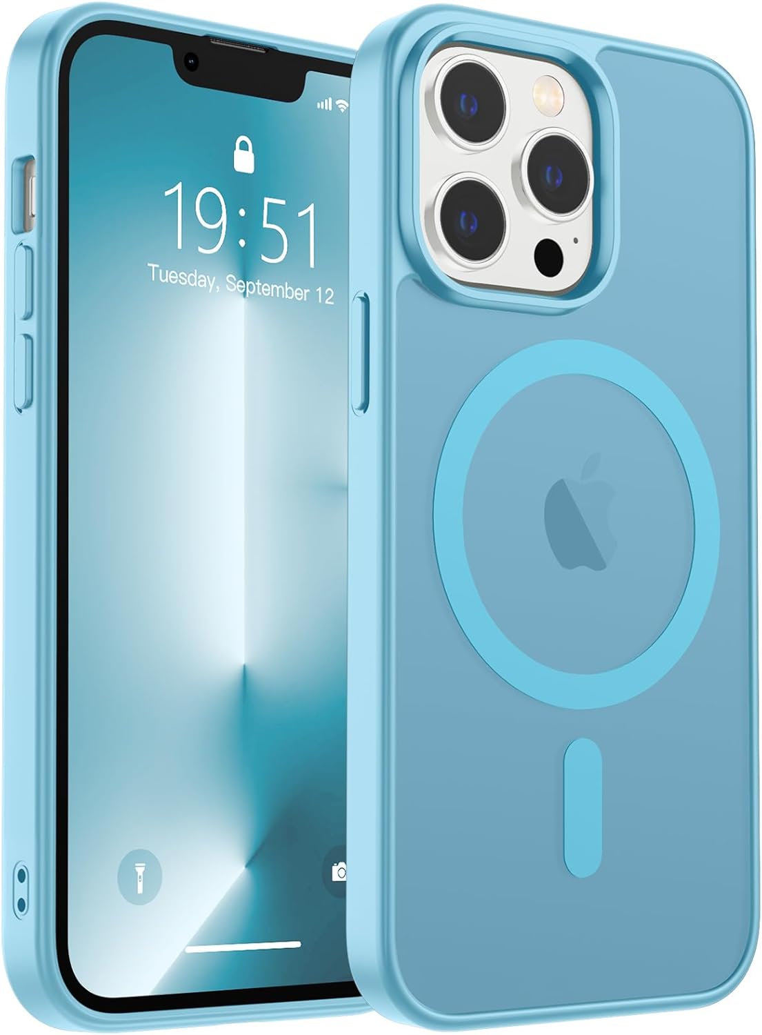 MagSafe Compatible iPhone 14 15 Case Matte Shockproof Anti Scratch Black