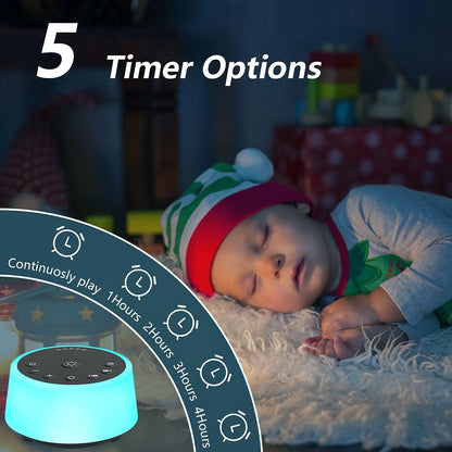 Color Noise Sound Machine With 10 Color Night Light