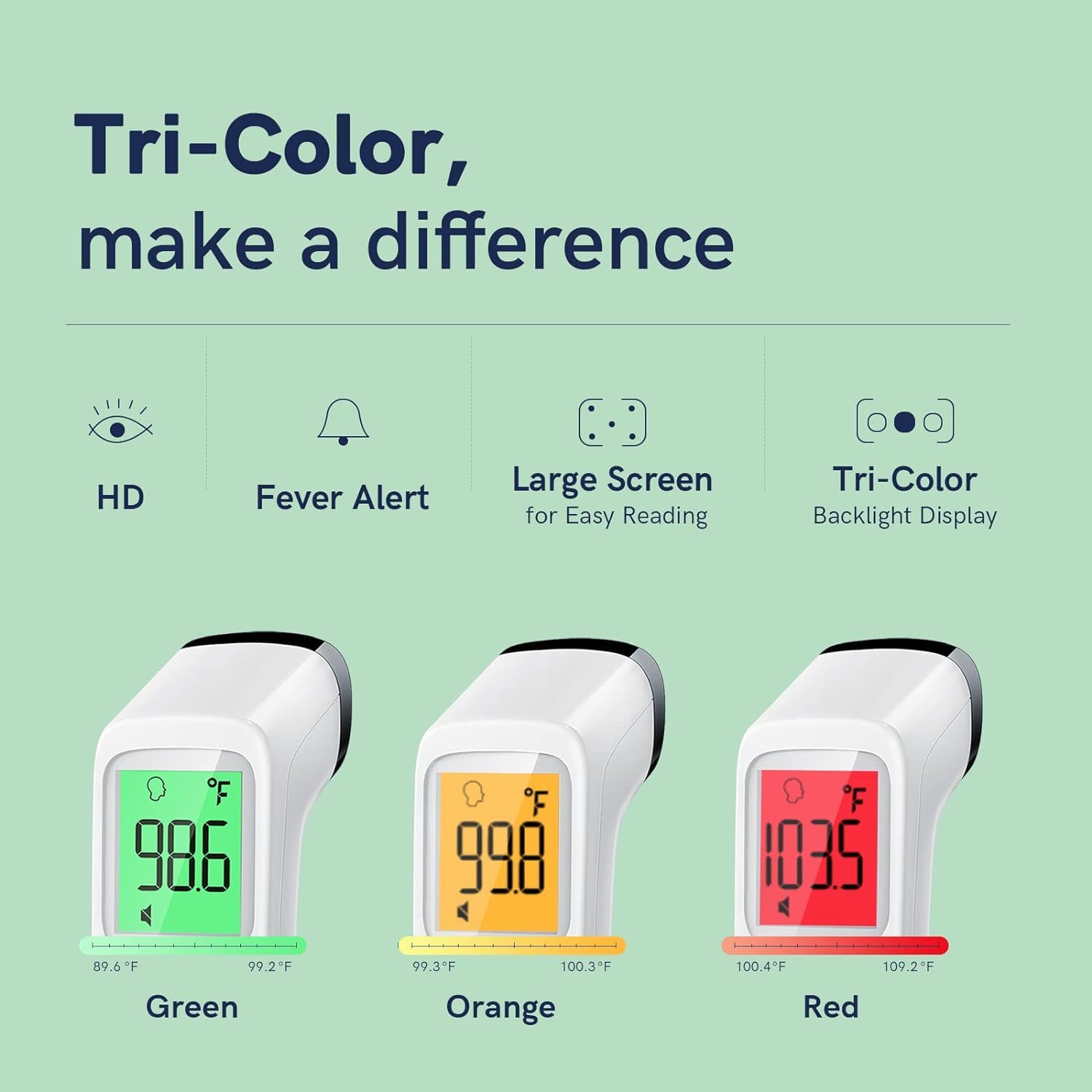 No Touch Digital Thermometer with Fever Alarm for Home Use