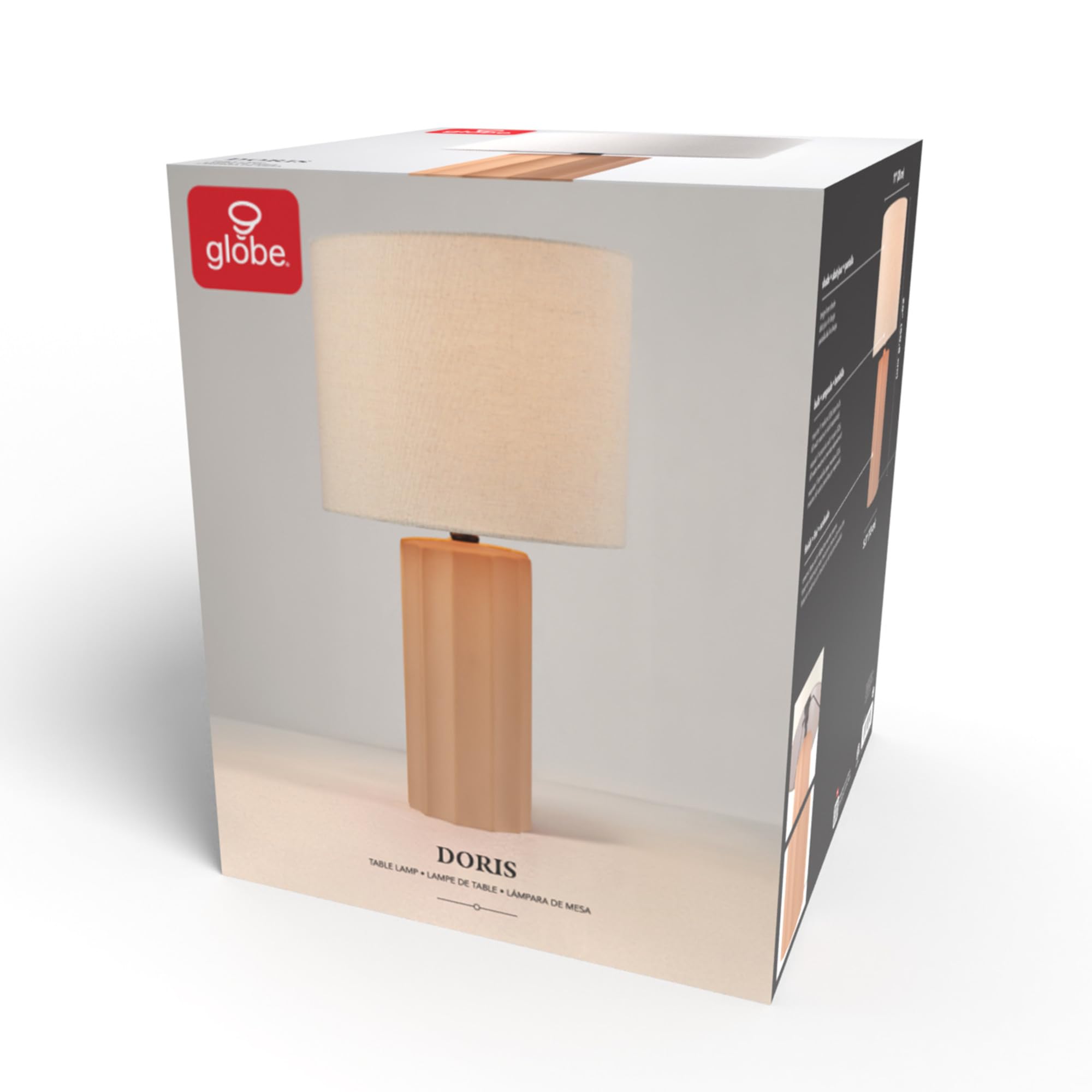 Maya 21 Inch Clear Glass Fillable Table Lamp