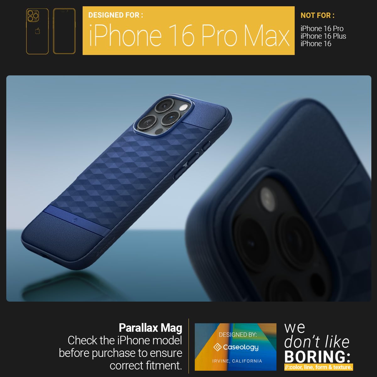 Caseology Parallax Mag iPhone 16 Pro Case with Ergonomic Design