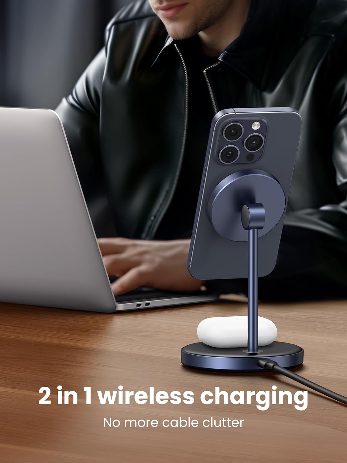 UGREEN MagFlow Fast Wireless Charger for iPhone and AirPods