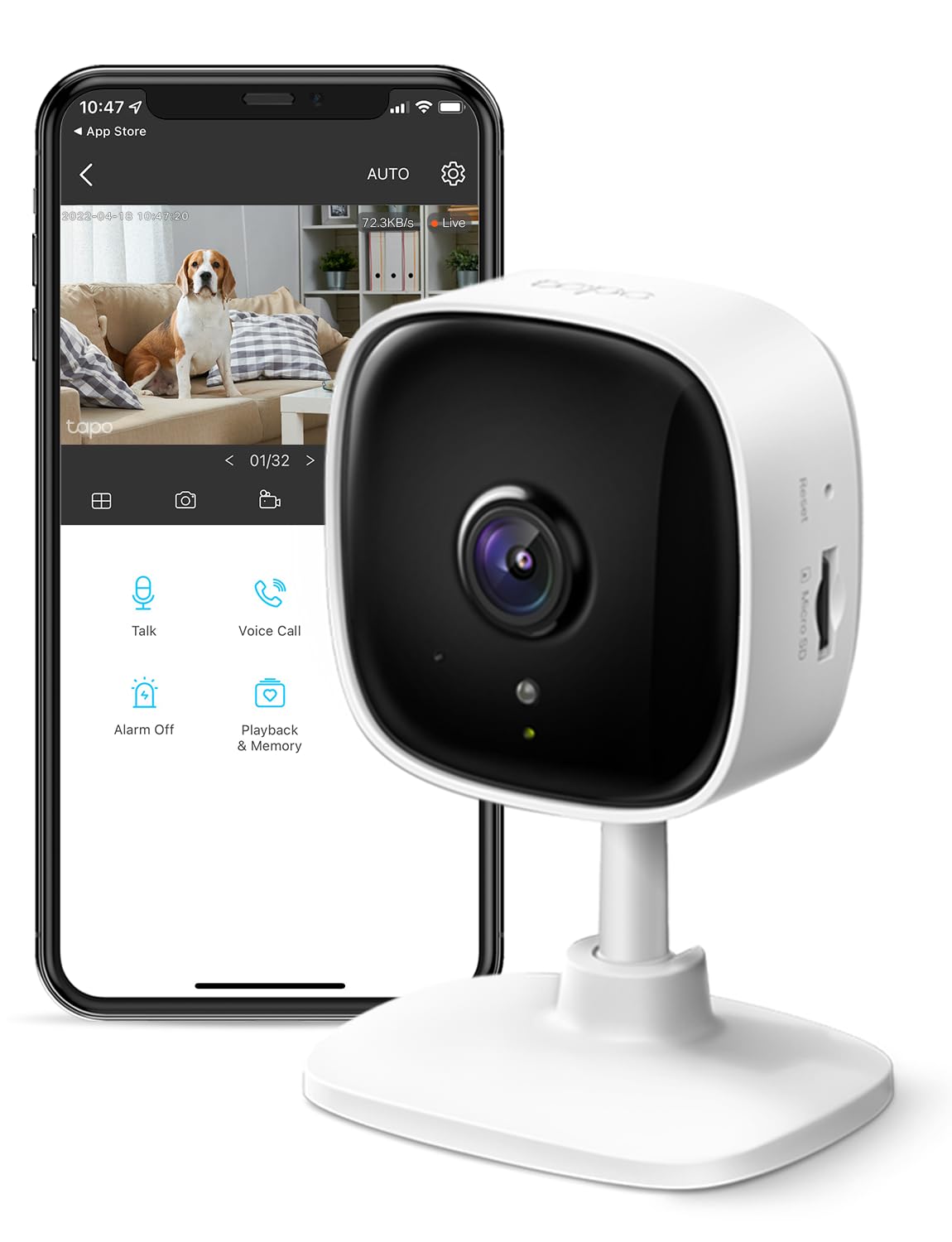 Tapo C100 1080P Indoor Security Camera with Night Vision