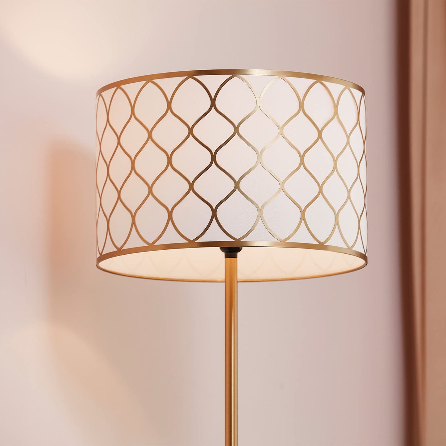 Modern 58 Inch Floor Lamp with Geometric Design