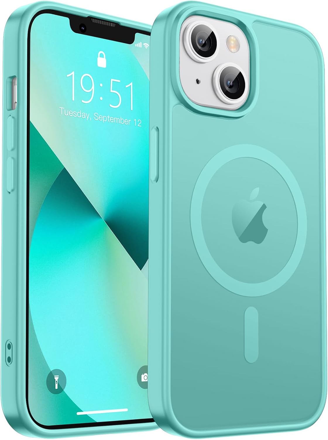 MagSafe Compatible iPhone 14 15 Case Matte Shockproof Anti Scratch Black