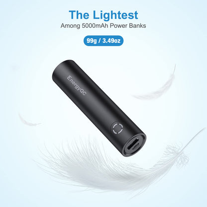 EnergyQC 5000mAh Fast Charging Portable Charger USBC Input