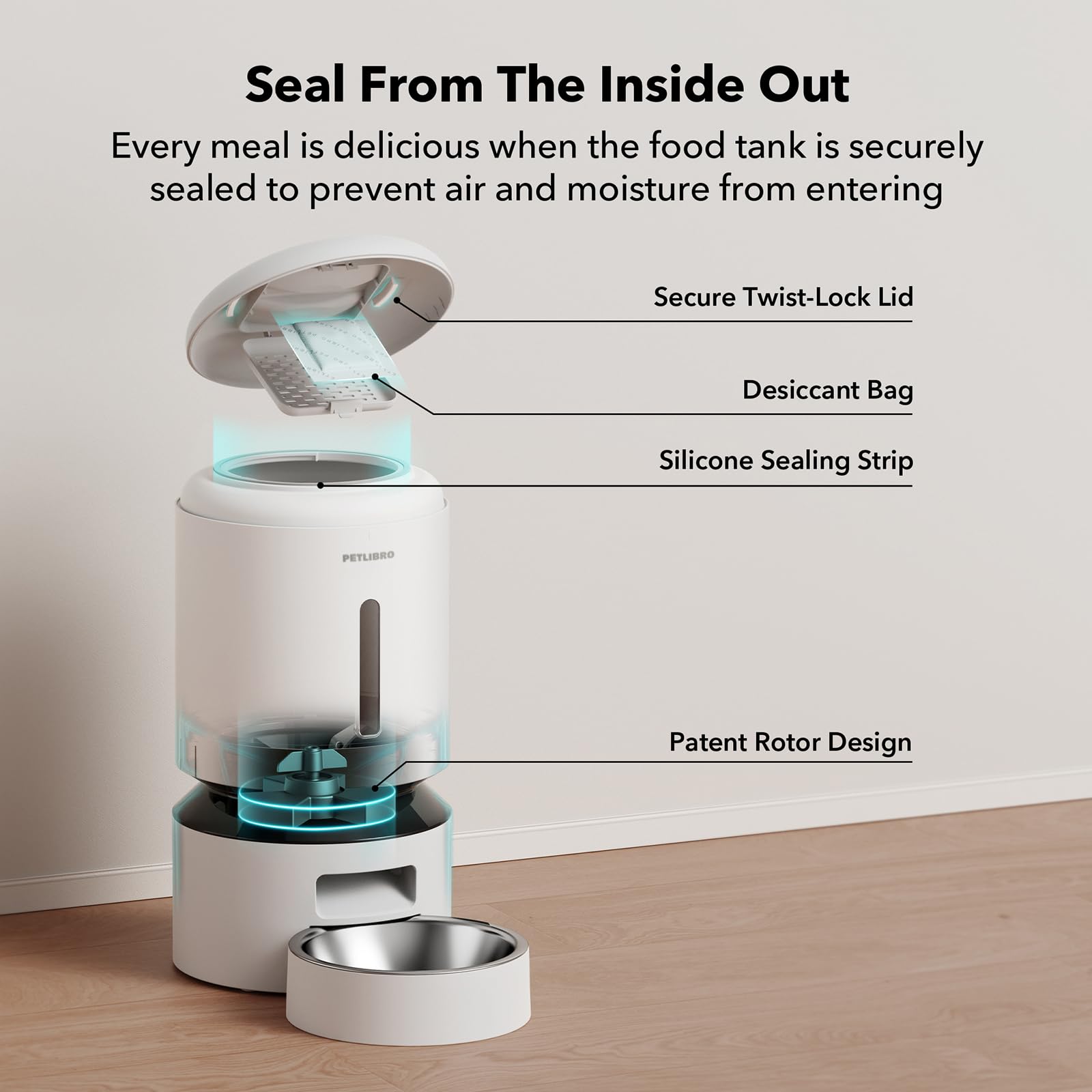 Automatic Cat Feeder with Freshness Preservation and Timed Meals
