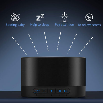 Magicteam White Noise Machine 20 Sounds 32 Levels Black