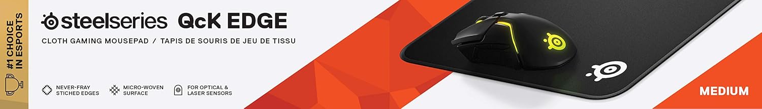 SteelSeries QcK Edge Gaming Mouse Pad Durable Smooth Surface