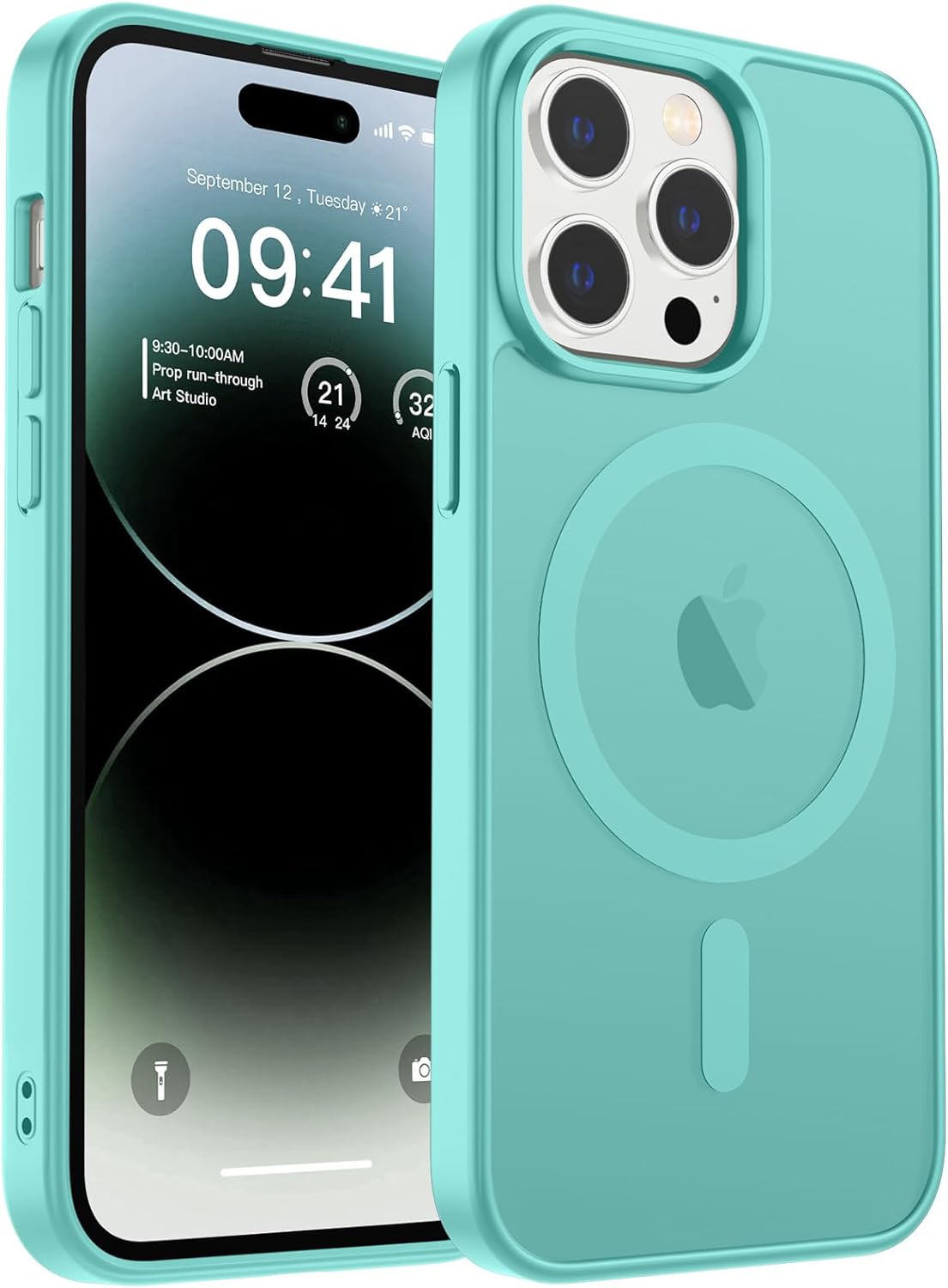 MagSafe Compatible iPhone 14 15 Case Matte Shockproof Anti Scratch Black